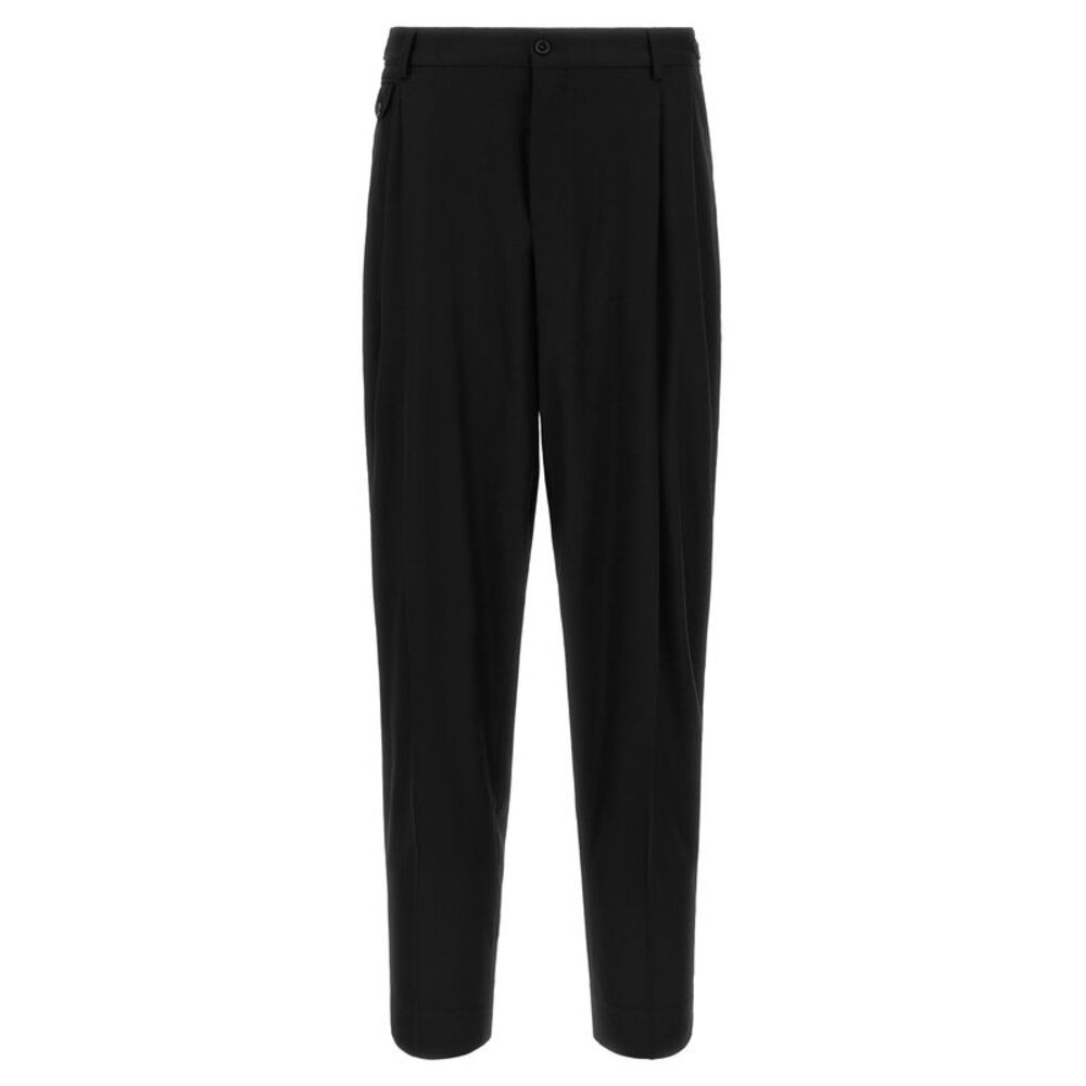 Dolce & Gabbana Black Virgin Wool Dress Men's Pants